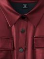 Pu Leather Long Sleeve Shirt