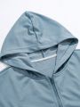 Manfinity Hypemode Loose Fit Men's Solid Color Hooded Long Coat