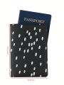 LM Estudio Fashionable & Cute White Polka Dot Passport Cover Holder