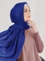 1pc Women's Fashion Chiffon Pom Pom Casual Headscarf Shawl Wrap
