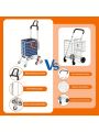Grocery Cart on Wheels,Folding Shopping Cart with Extended Handle,Utility Carts with Waterproof Carrying Bag,Multifunction Lightweight Stair Climbing Cart