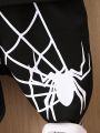 Infant Boys' Spider Printed Long Sleeve Hoodie And Pants Set