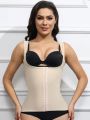 Ladies' Solid Color Front Buckle Body Shaper Top