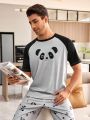Men'S Panda Print Pajama Set