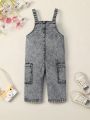 Baby Boy Pocket Patched Denim Overall Jumpsuit