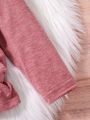 SHEIN Kids Nujoom Little Girls' Lace Patchwork Long Sleeve T-Shirt