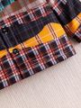 Fashionable Plaid Pattern Jacket For Baby Boys