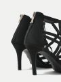 SHEIN Women'S Fashion Black High Heel Sandals