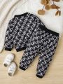 SHEIN Baby Boy Letter Graphic Jacket & Sweatpants & Tee