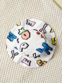3pcs/Set Streetwear Fashionable Letter Print Shirt, Shorts And Fisherman Hat Baby Boy Outfit