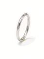2mm Thin Women's Titanium Steel Ring, Anti-fade & Simple & Stylish Stainless Steel Jewelry With Elegant Temperament
