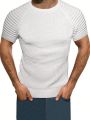 Men's Round Neck Casual Knit Short Sleeve Sweater