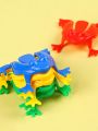 5pcs Random Color Small Size Jumping Frogs Stress Relief Toy, Classic Traditional Jumping Frog Vintage Small Toy