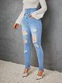 Women'S Distressed Slim Fit Jeans