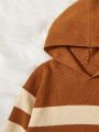 Boys' Casual Striped Hooded Sweater, Versatile Style
