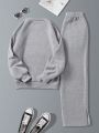 Women's Grey Sweatshirt And Sweatpants Set