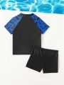 Young Boy Swimming Set With Gamepad Print