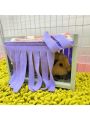 Hide House Bed Tassel Door Curtain Soft Comfortable Washable Small Animals Cage Accessories for Guinea Pig  only 2 door curtains