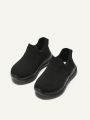 Cozy Cub Baby Shoes Pure Color Soft Lightweight Breathable Elastic Sneakers, Easy To Wear And Suitable For Baby'S Foot Type