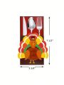 24 Thanksgiving Turkey Cutlery Decorative Utensil Holders for Autumn Fall Party