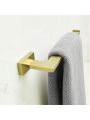 BESy 4pcs/set Stainless Steel Bathroom Accessories Set (Towel Bar, Hand Towel Holder Towel Rack, Toilet Paper Holder, Towel Hook), Wall Mounted Towel Hanger Bathroom Hardware Fixtures Set