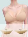 1pair Invisible Breathable Thickened Bra Inserts For Cleavage Enhancement, Flesh Color