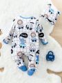 Baby Boys' Cute Printed Bodysuit Jumpsuit Pajamas With Animal Patterns
