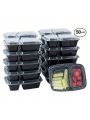 Food Prep Containers 50 Pack Meal Prep Containers for Food 2 Compartment Bento Lunch Box Container, 32 oz  Safe Usage
