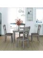 Nestfair 5-Piece Wooden Dining Set with Padded Chairs