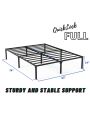 Silent & Durable | No Need for a Box Spring | FastLock Metal Bed Frame Platform | 14-Inch Mattress Support Metal Bed Frame Size | Platform Bed Frame with a 3500 LB Capacity