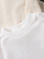 Little Girls' Casual Butterfly & Letter Printed Fleece-lined Sweatshirt
