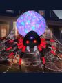 Joiedomi 9 FT Halloween Inflatable Spider with Rotating Colorful Light, Blow Up Spider Yard Decoration with Built-in Red LED Eyes for Halloween Outdoor Garden Outside Lawn Holiday Party Decoration