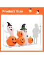 Gymax 6FT Halloween Inflatable Pumpkin & Ghost Combo Decor w/ LED & Air Blower