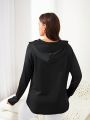 Daily&Casual Plus Size Women's Long Sleeve Hooded Pullover Sports Sweatshirt