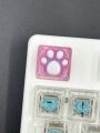 1pc Cute Translucent Anti-scratch Abs Resin Cat Claw Keycap For Mechanical Keyboard