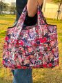 Cartoon Portable Foldable Large Capacity Shopping Bag Women Tote Bag