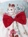 Baby Girls' Rabbit Print Button-Up Princess Dress