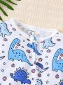SHEIN Newborn Baby Boys' Cute Dinosaur Printed