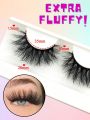 False Eyelashes 3 Pairs Fluffy Volumized Eyelashes Lashes Dramatic Look 3D Wispy Faux Mink Lashes