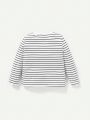 Cozy Cub Baby Boys' Striped Round Neck Pullover And Solid Color Pants Two Piece Set