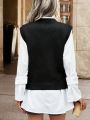 Solid Color Women's Sweater Vest