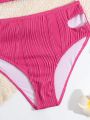 Tween Girl'S Textured Ruffle Bikini Set