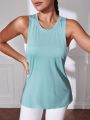 SHEIN Running Twist Cut Out Back Sports Tank Top Without Tube Top