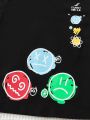 Baby Boys' Casual 2 In 1 Fashionable Smiling Face Top