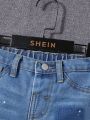SHEIN Washed Distressed Denim Jeans For Baby Boy