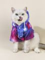 PETSIN Autumn And Winter Hand Dyed Red & Blue Pet Jacket For Cats And Dogs