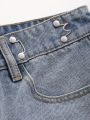 FRIFUL Studded Detail Washed Denim Jeans