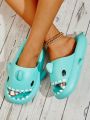 Fashionable & Fun Shark Shaped Thickened Sole One-piece Plastic Slippers