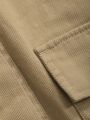 FriFul Flap Pocket Drop Shoulder Crop Jacket