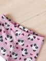 Baby Girls' Pajama With Panda Print